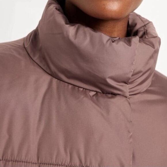 QUILTED PUFFER JACKET SIZE XL WARM TAUPE - Picture 3 of 13